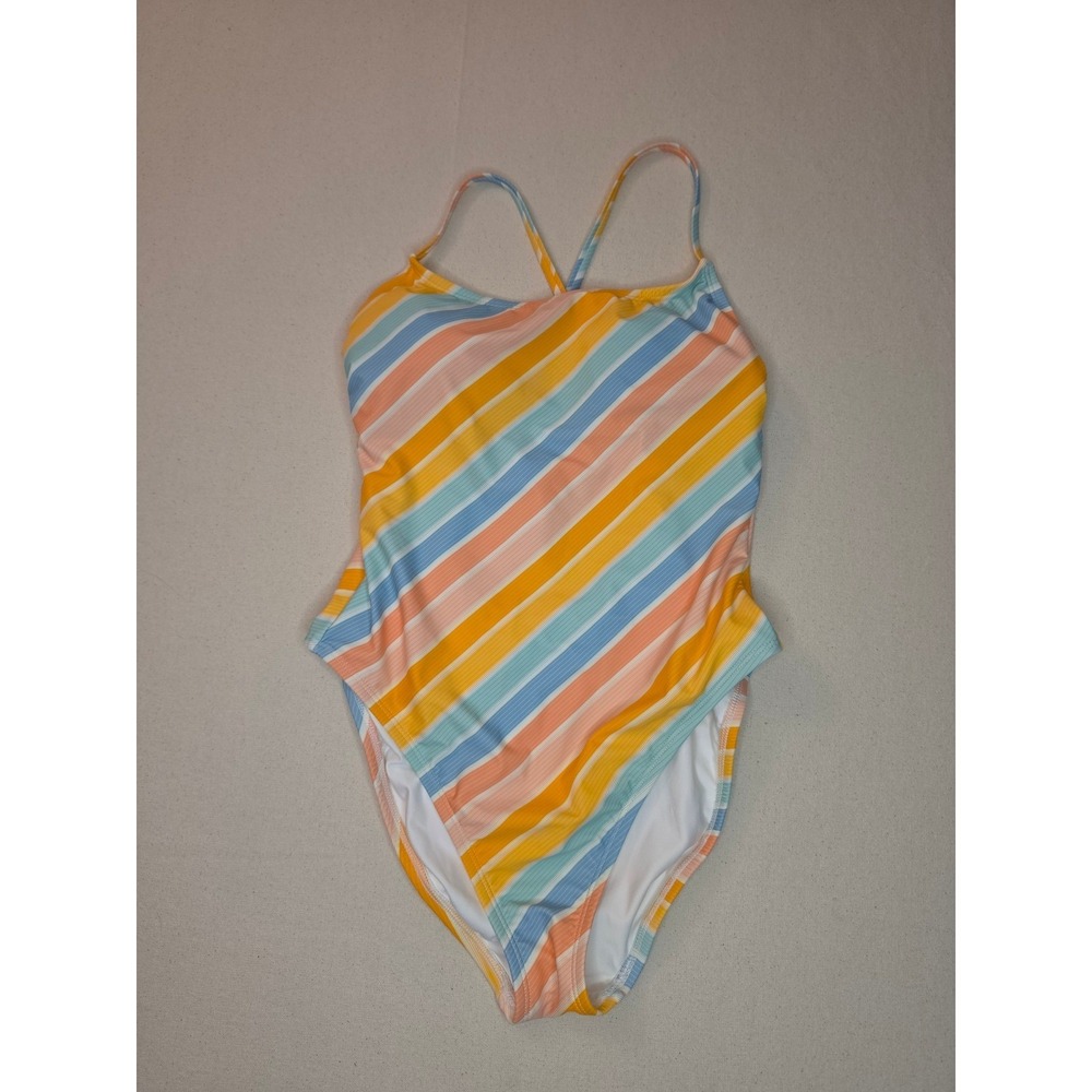 Shade & Shore Scoop Neck One Piece Swimsuit Multi-Color Small NWT